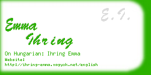 emma ihring business card